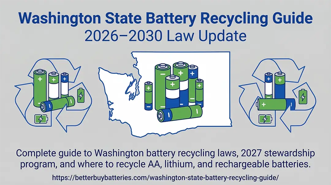 Washington State 2026 Battery Recycling Guide graphic